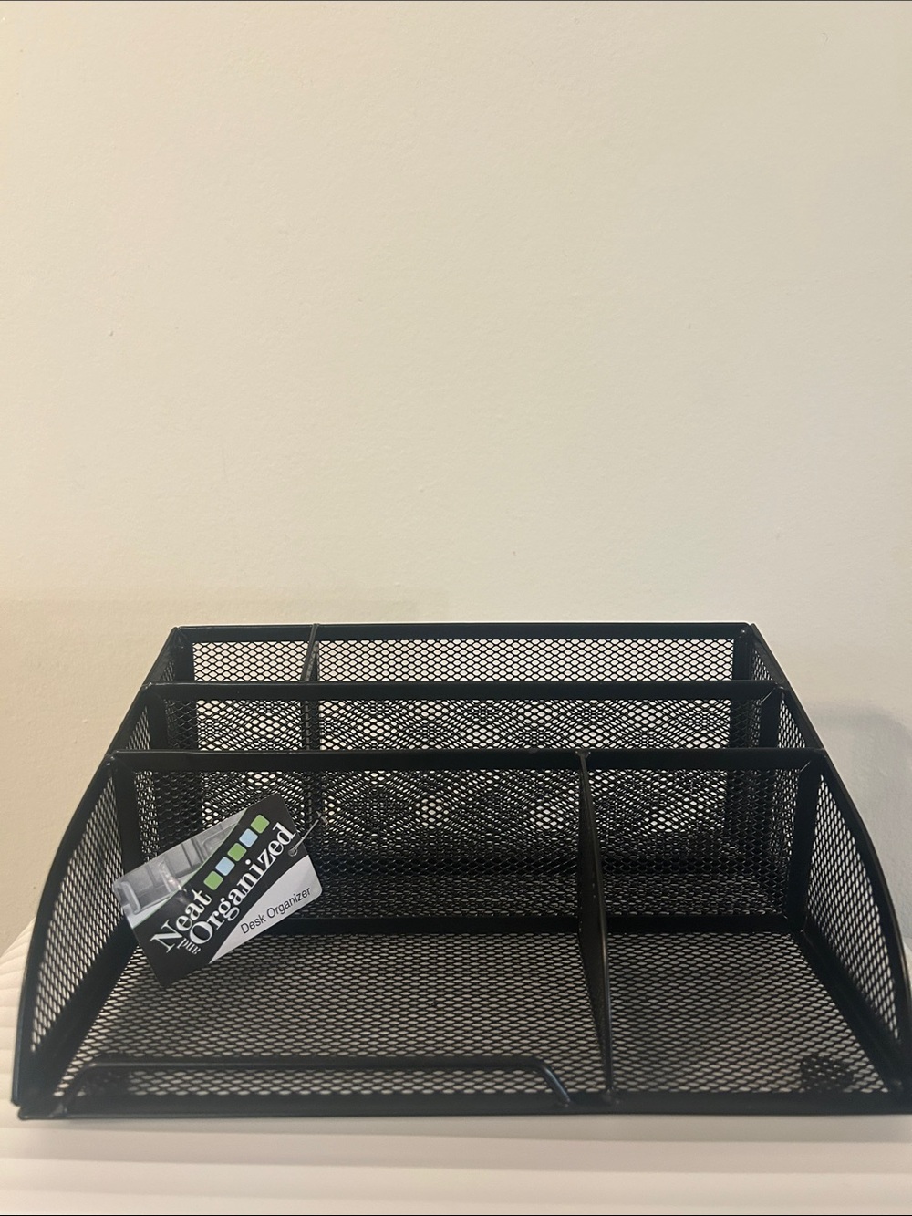 Neat & Organized Black Mesh Desk Organizer